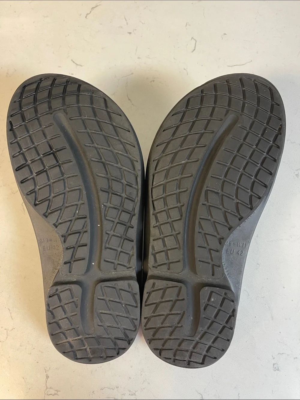 Oofos OOahh MEN'S SPORT SLIDE Black Grey Camo Size 9
